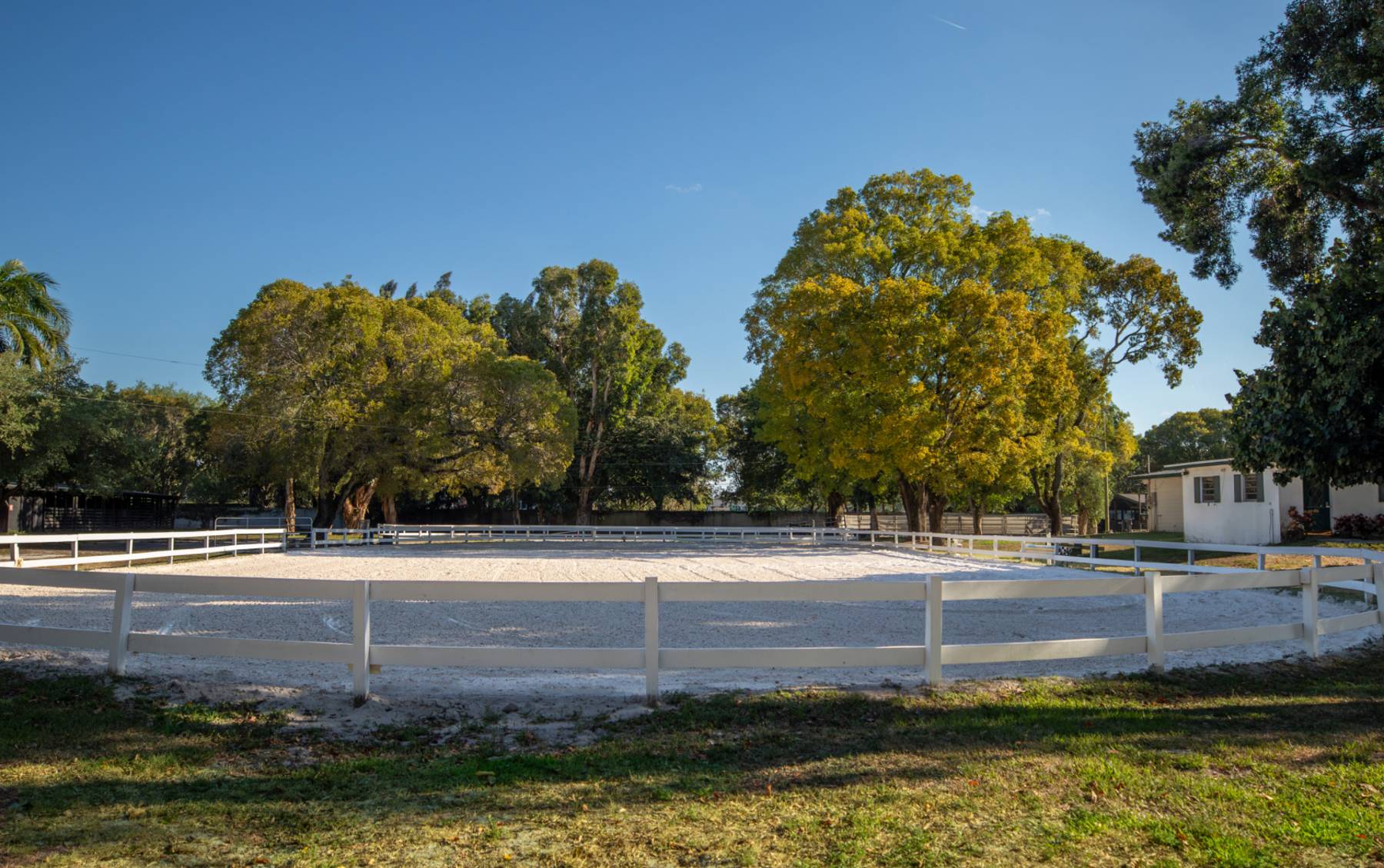 Lighted riding arena