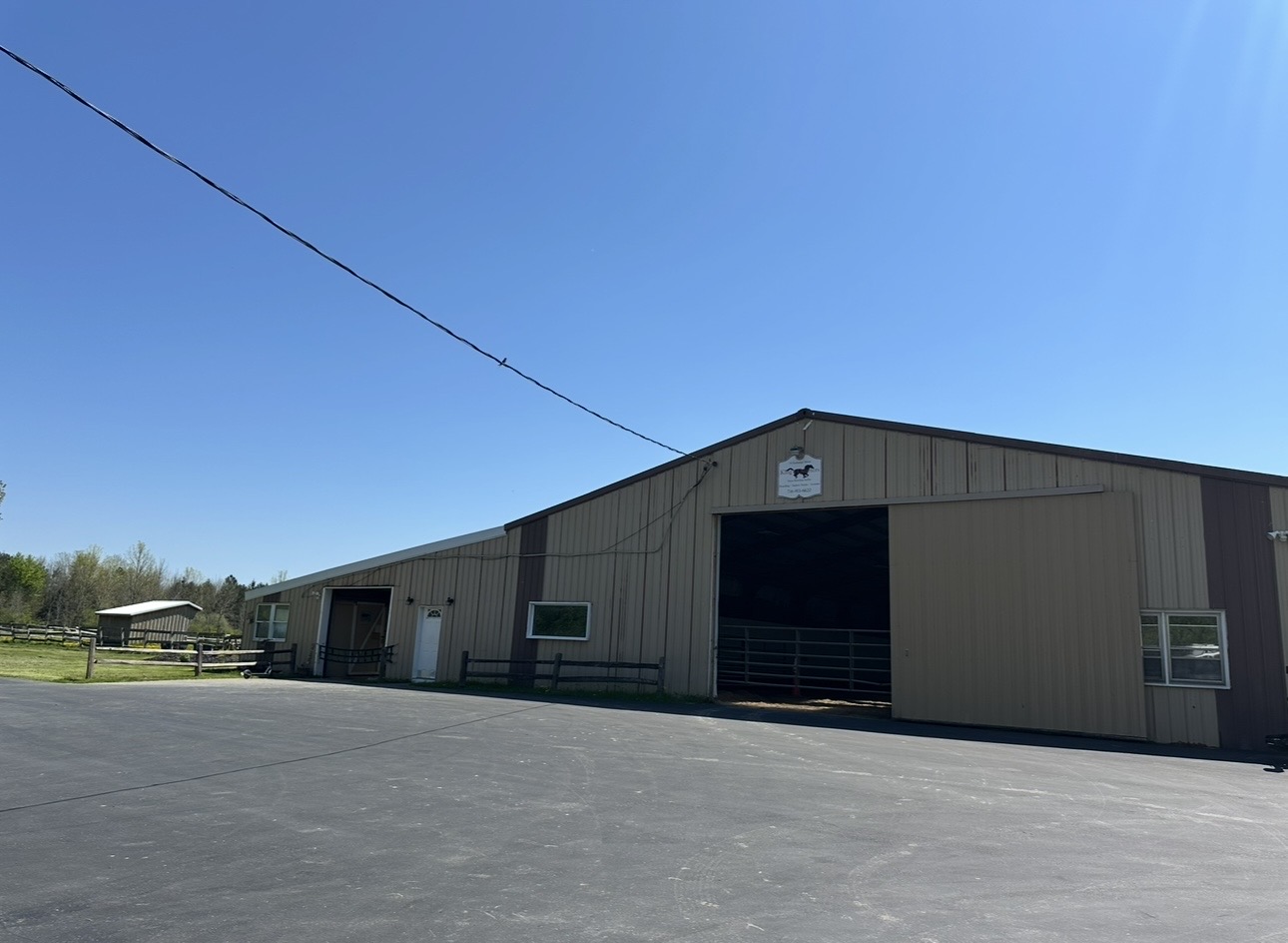 Front of barn