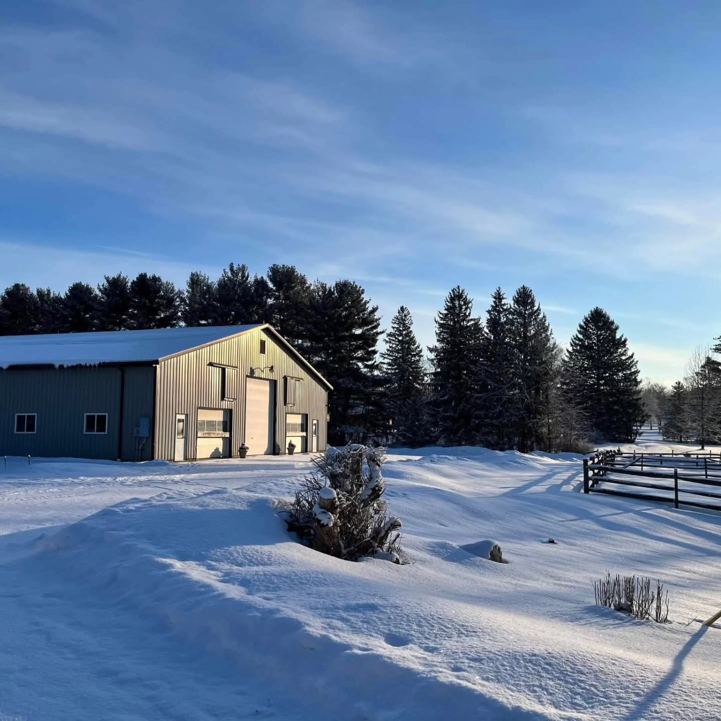 The barn in winter