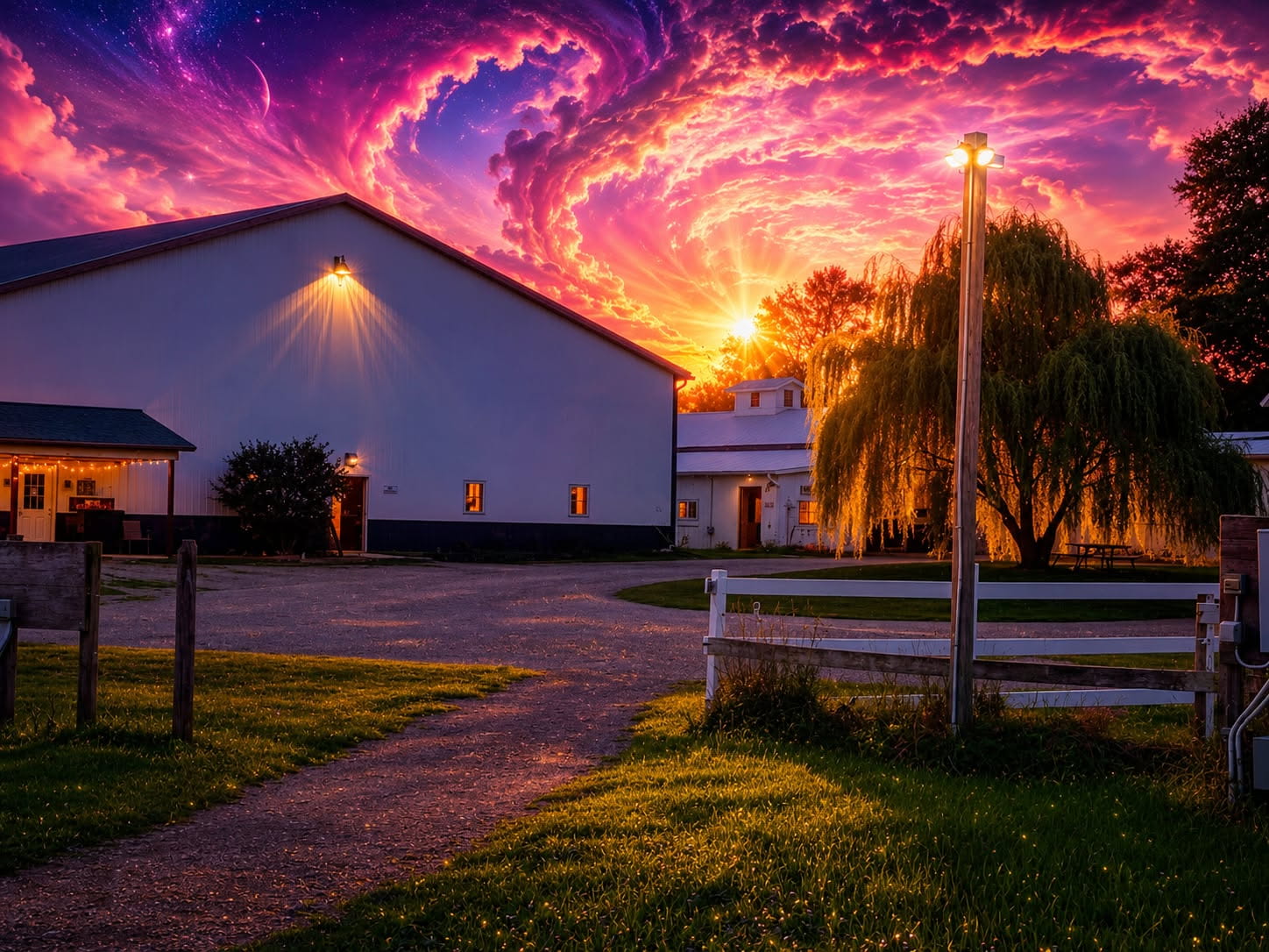 Arena at sunset