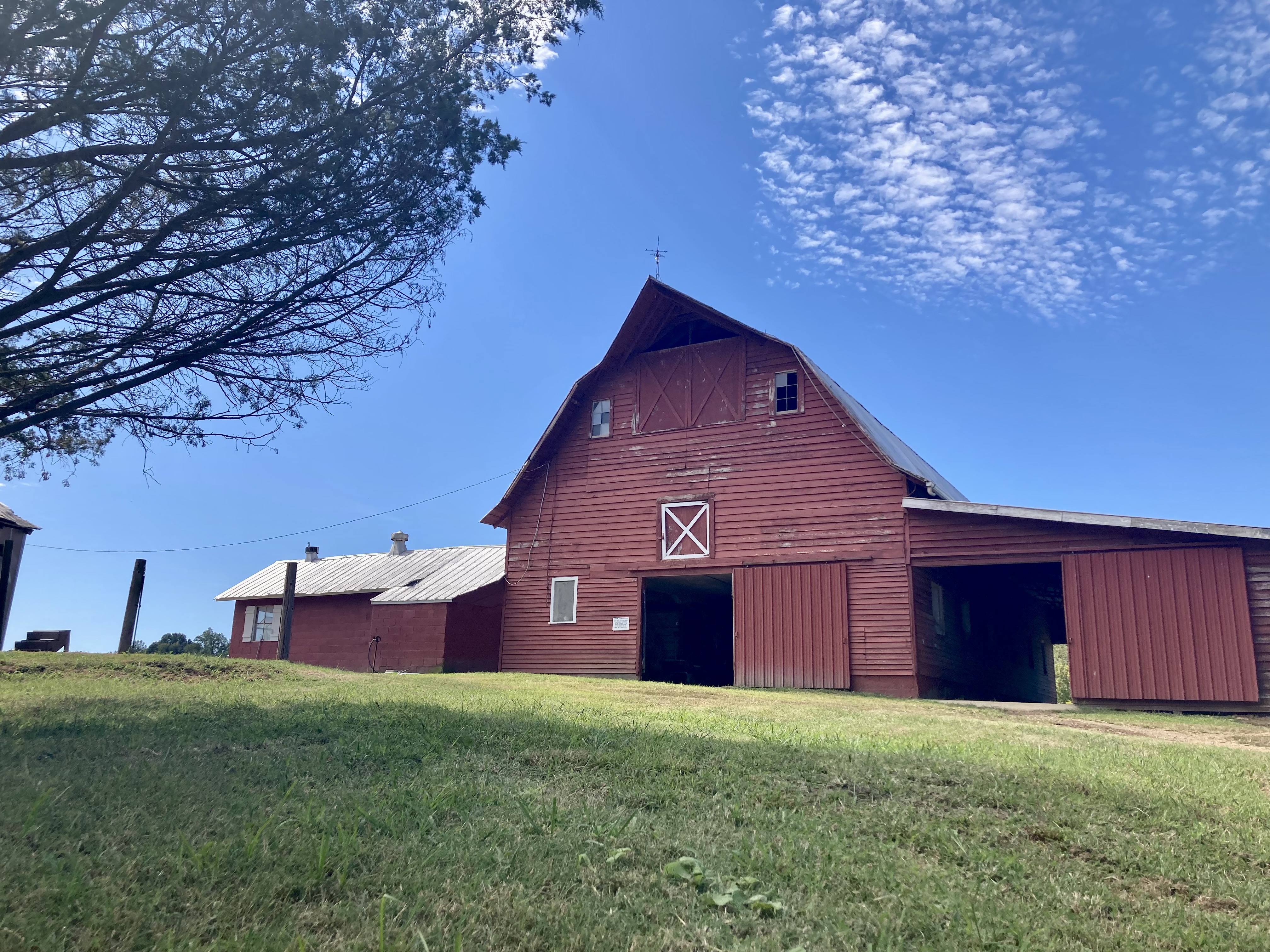 Front of barn