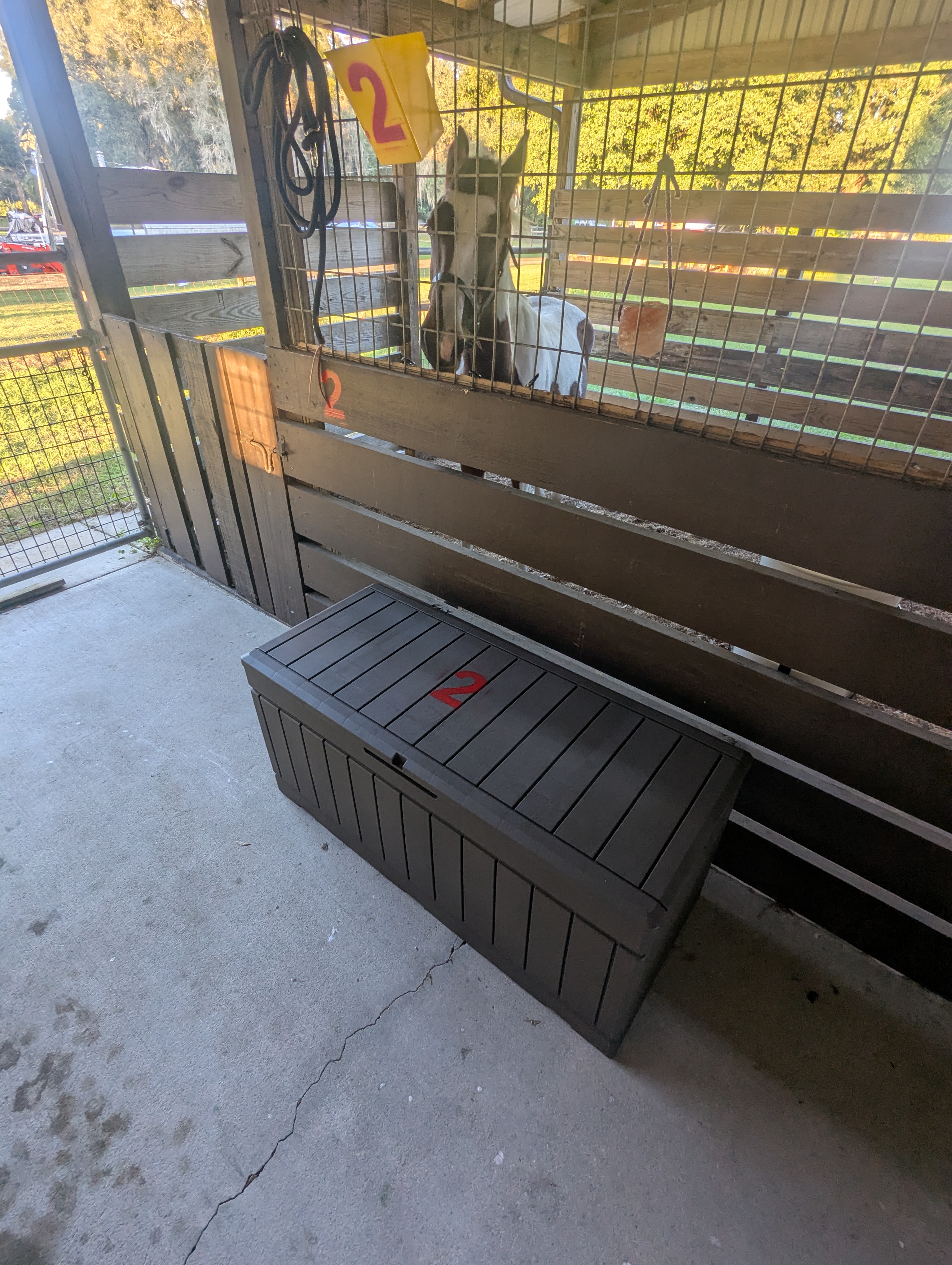 All stalls include lockable storage