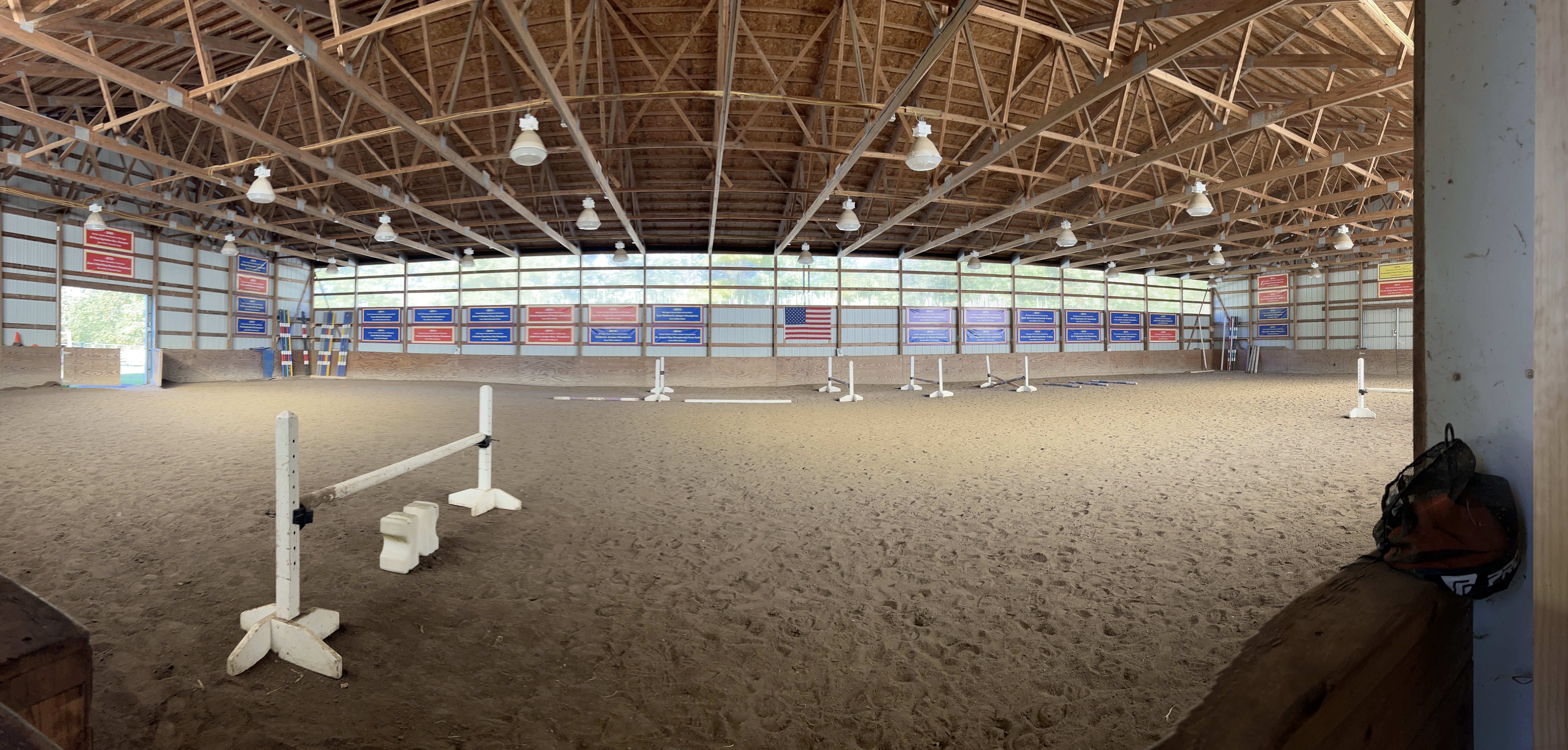 Sand arena well maintained footing