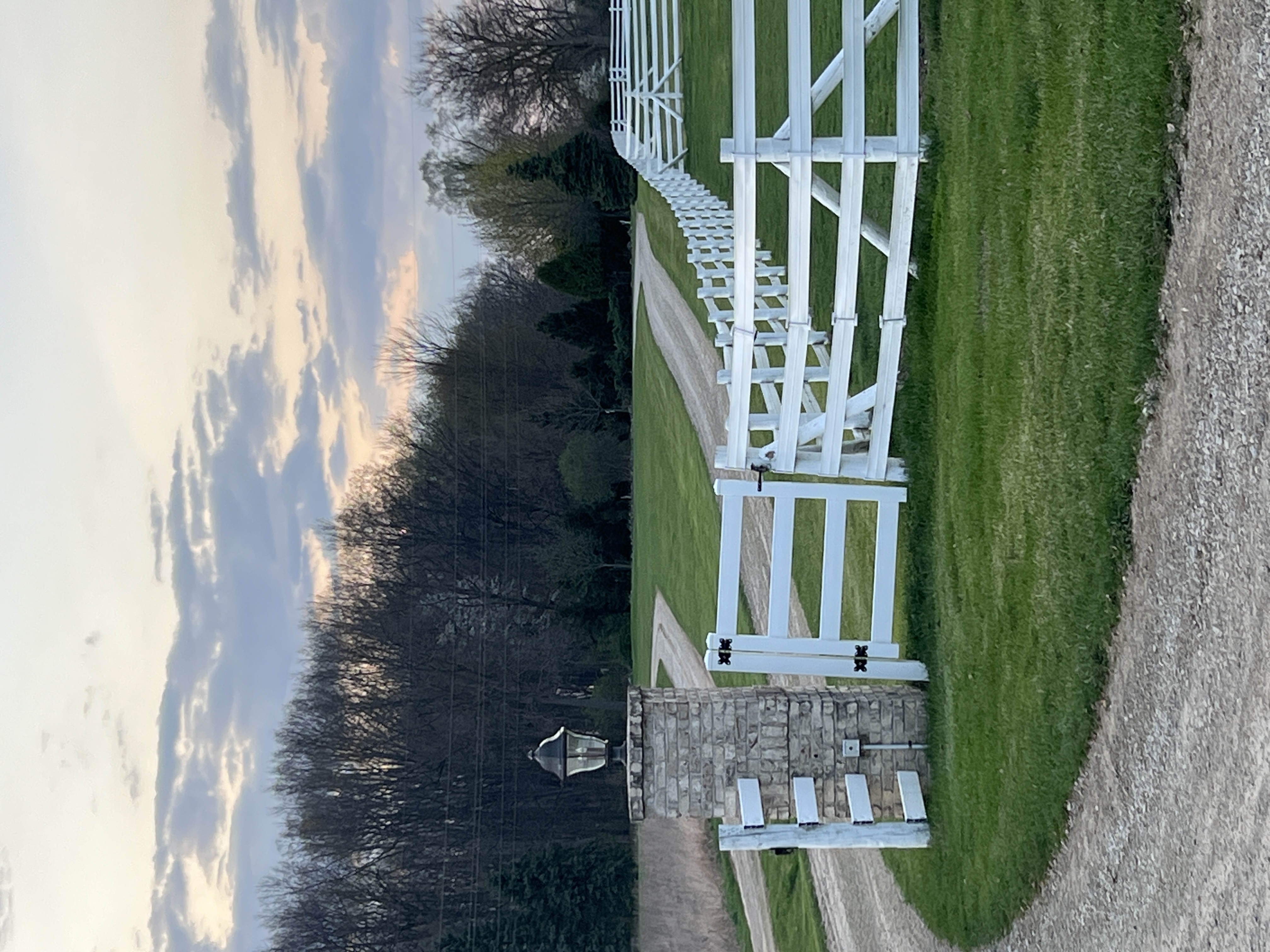 RAMM 4 band safety flexible fencing surrounds property