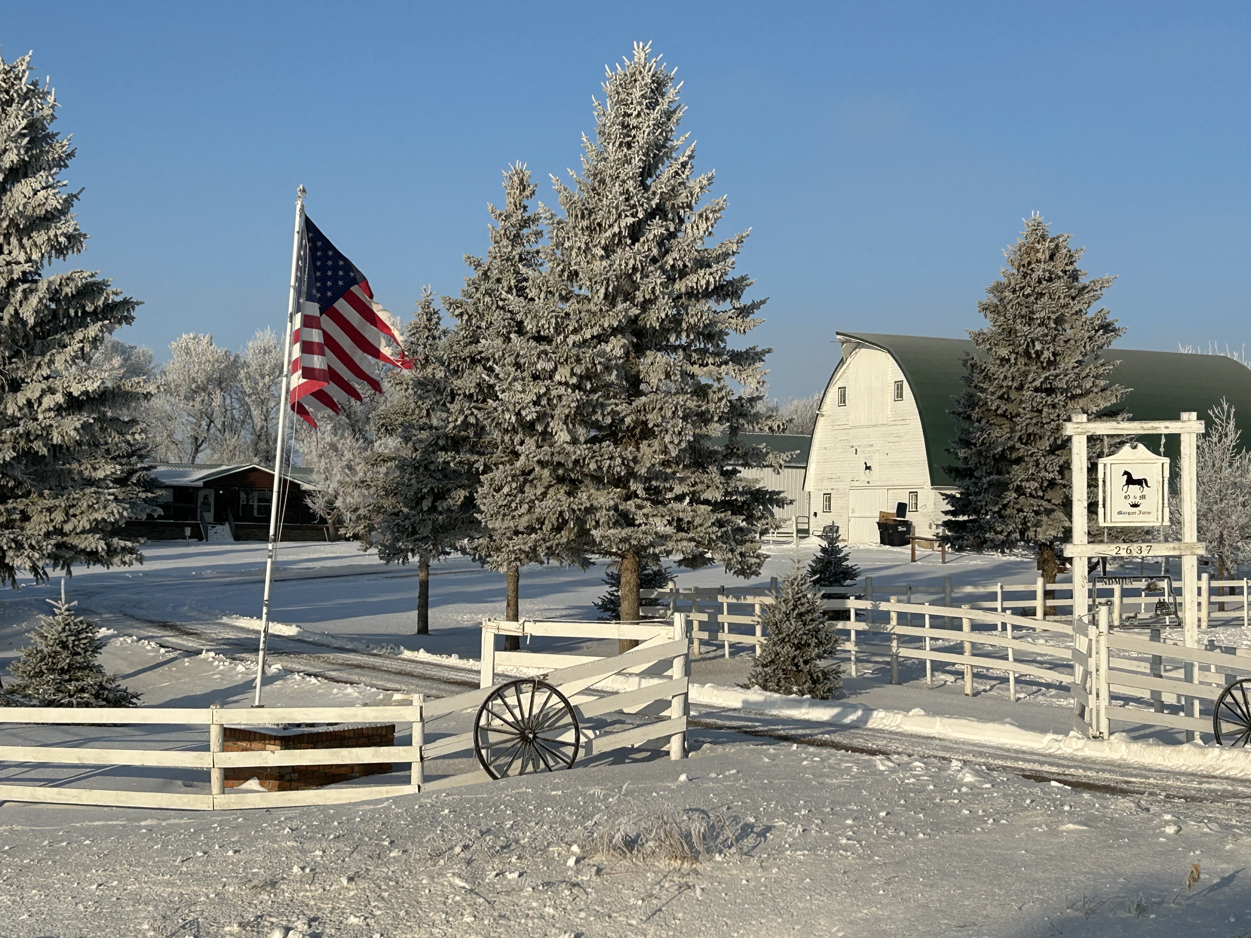 Winter barn