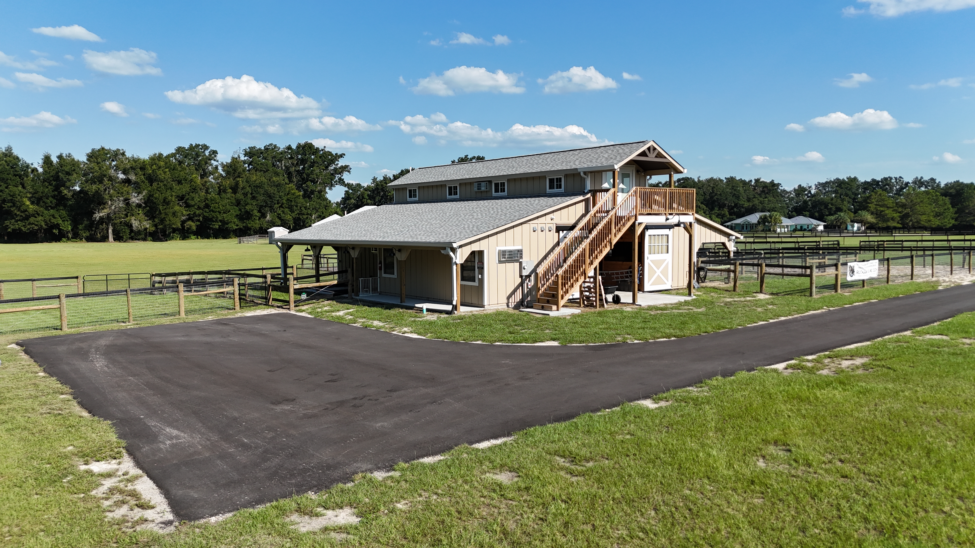 Barn and parking