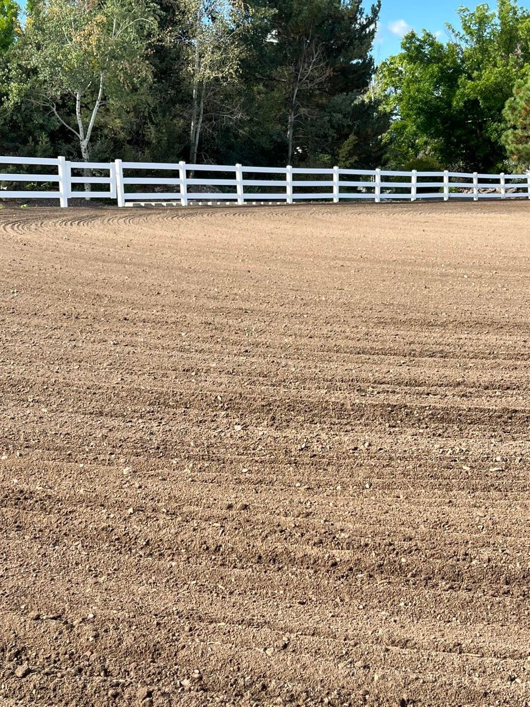 Hidden Lane Stable outdoor arena fresh drag