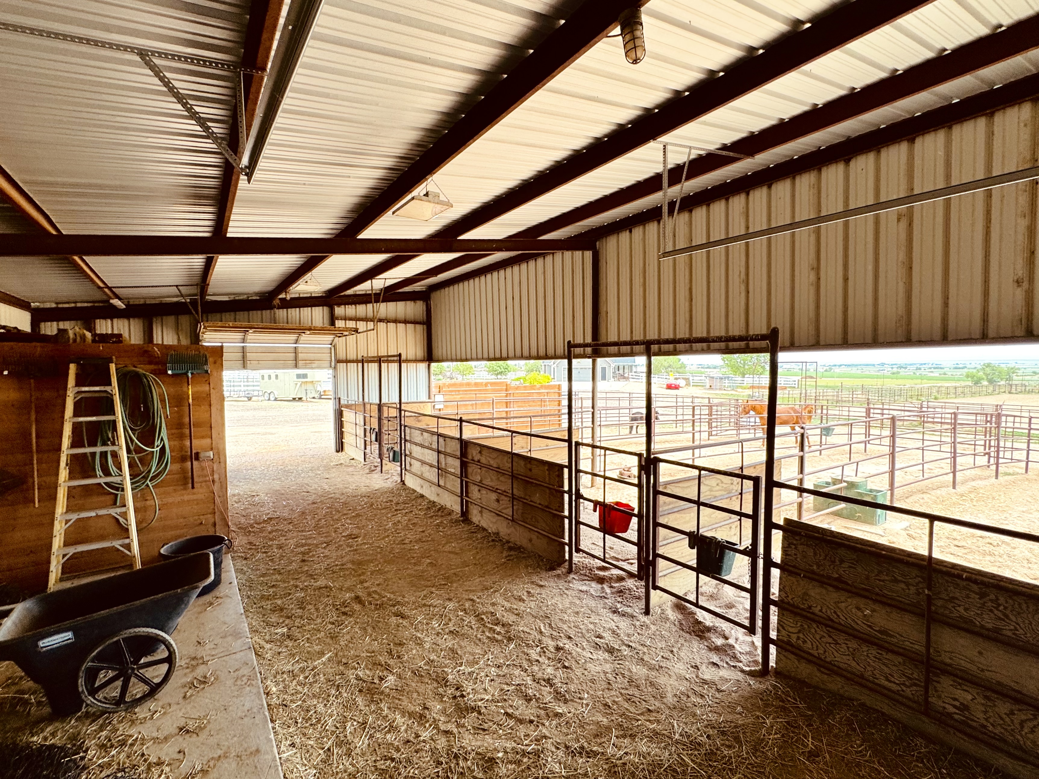 Stall barn inside