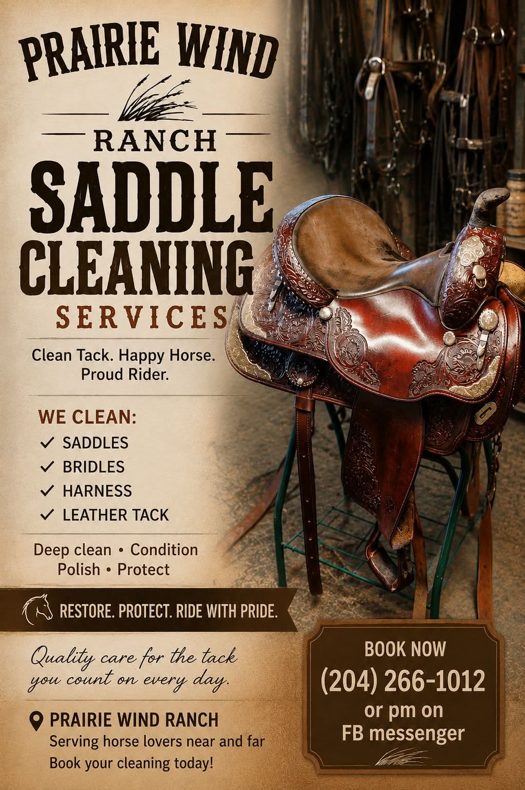 Saddle cleaning