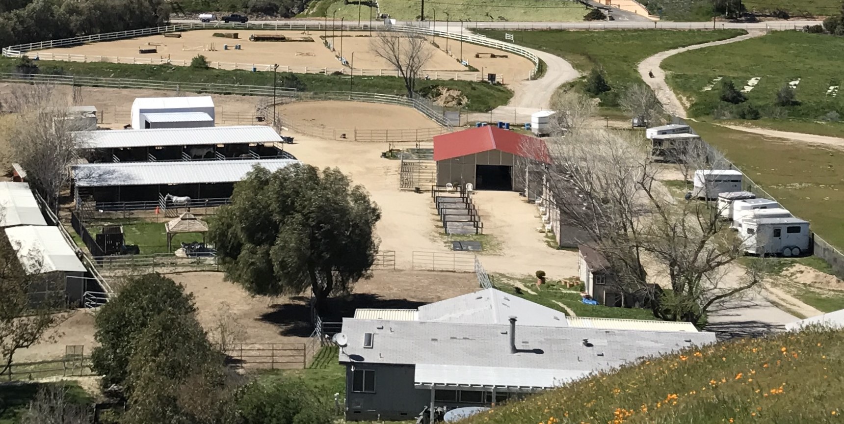 View of facility from above