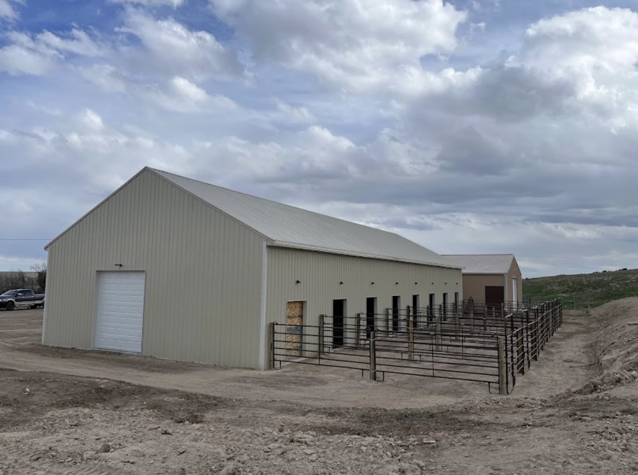 One of two barns with runs