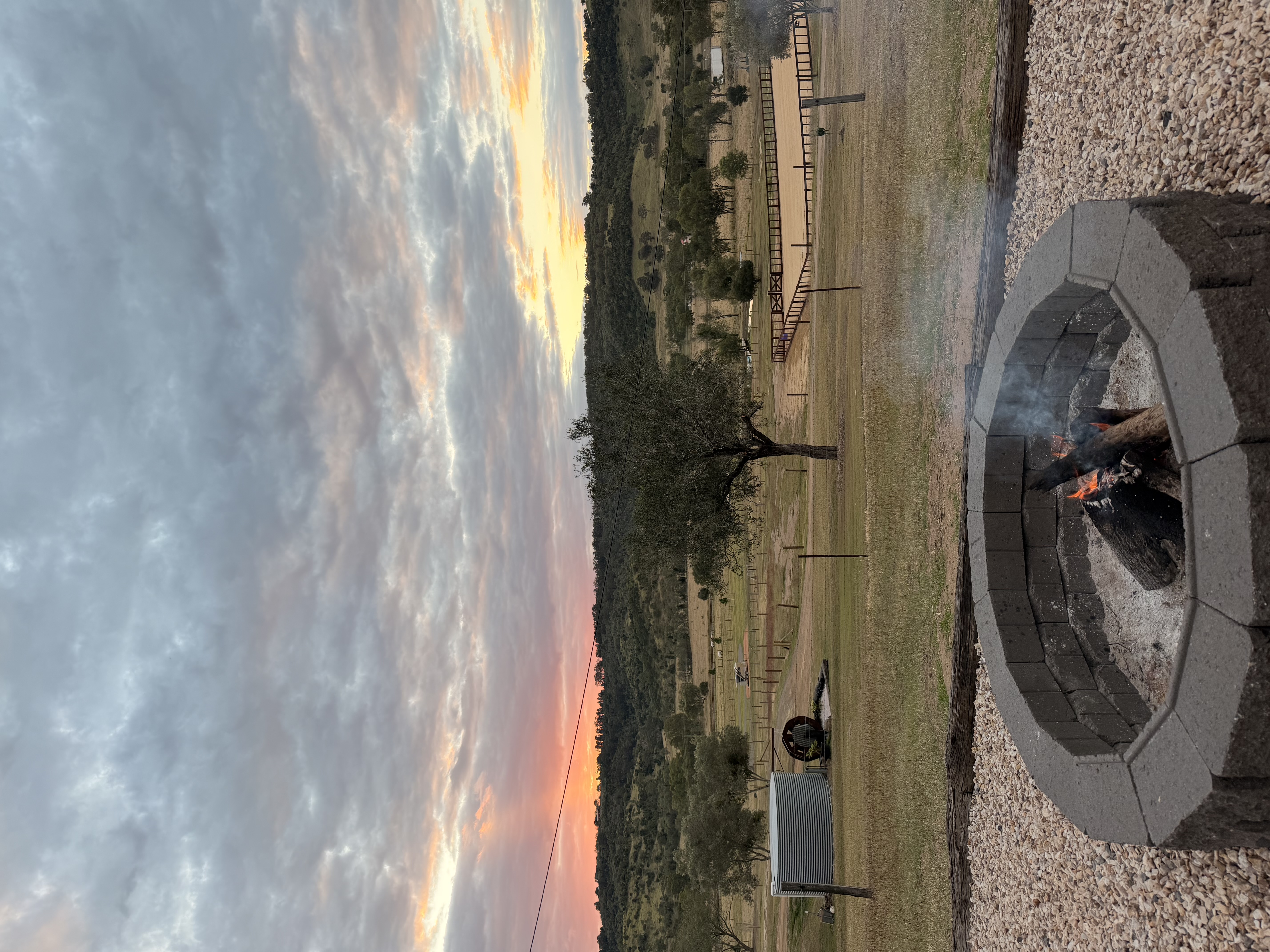 A spot by then fire overlooking the farm