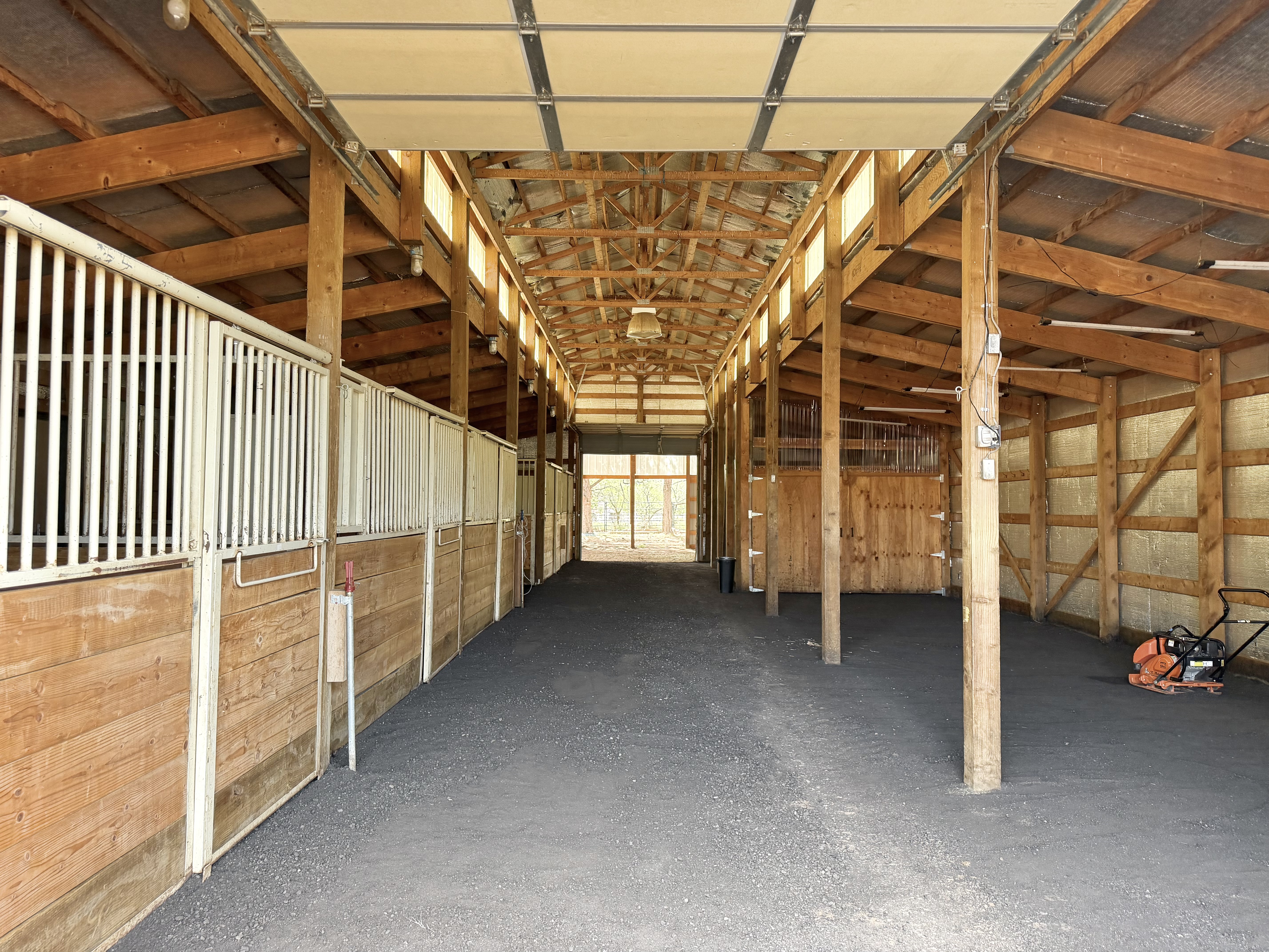 Stalls and inside of barn