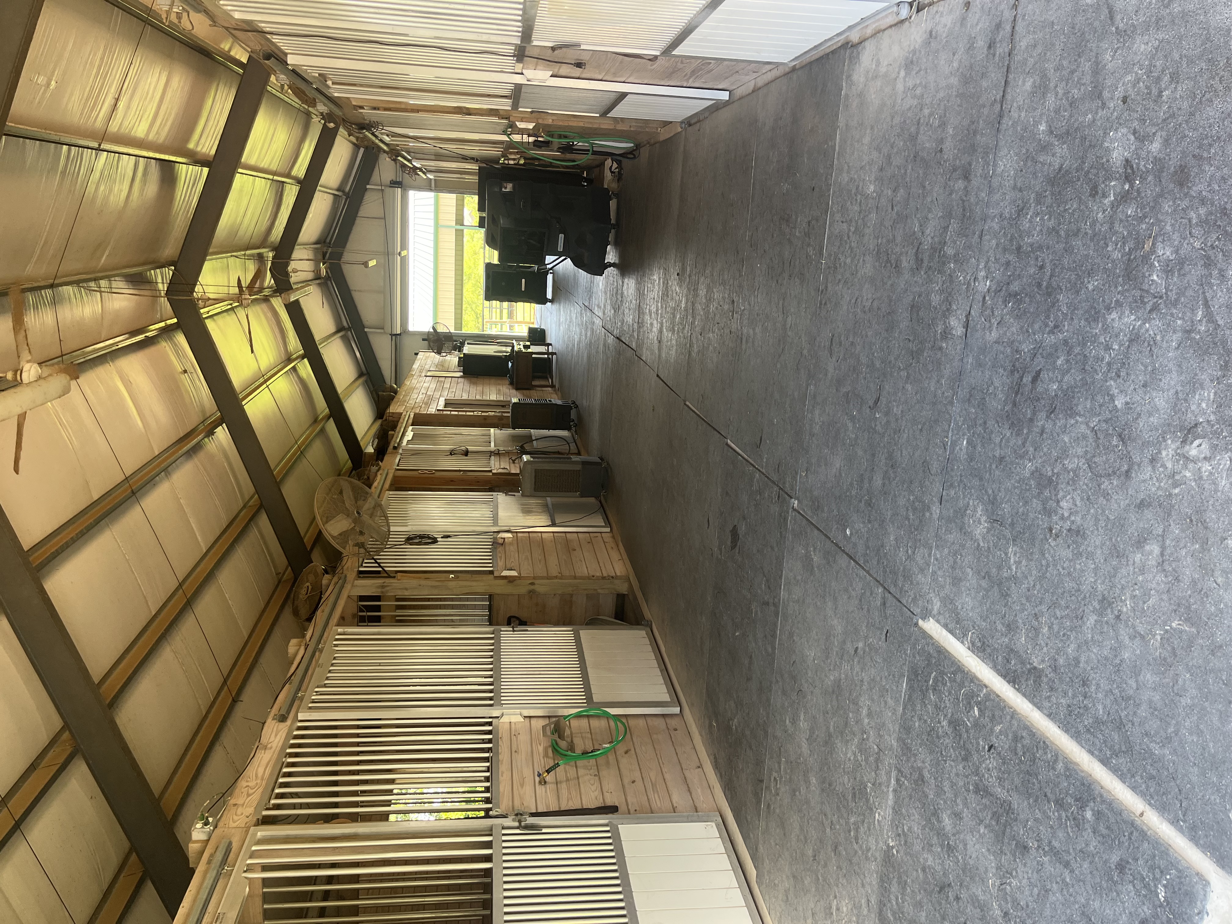 Main aisle of barn