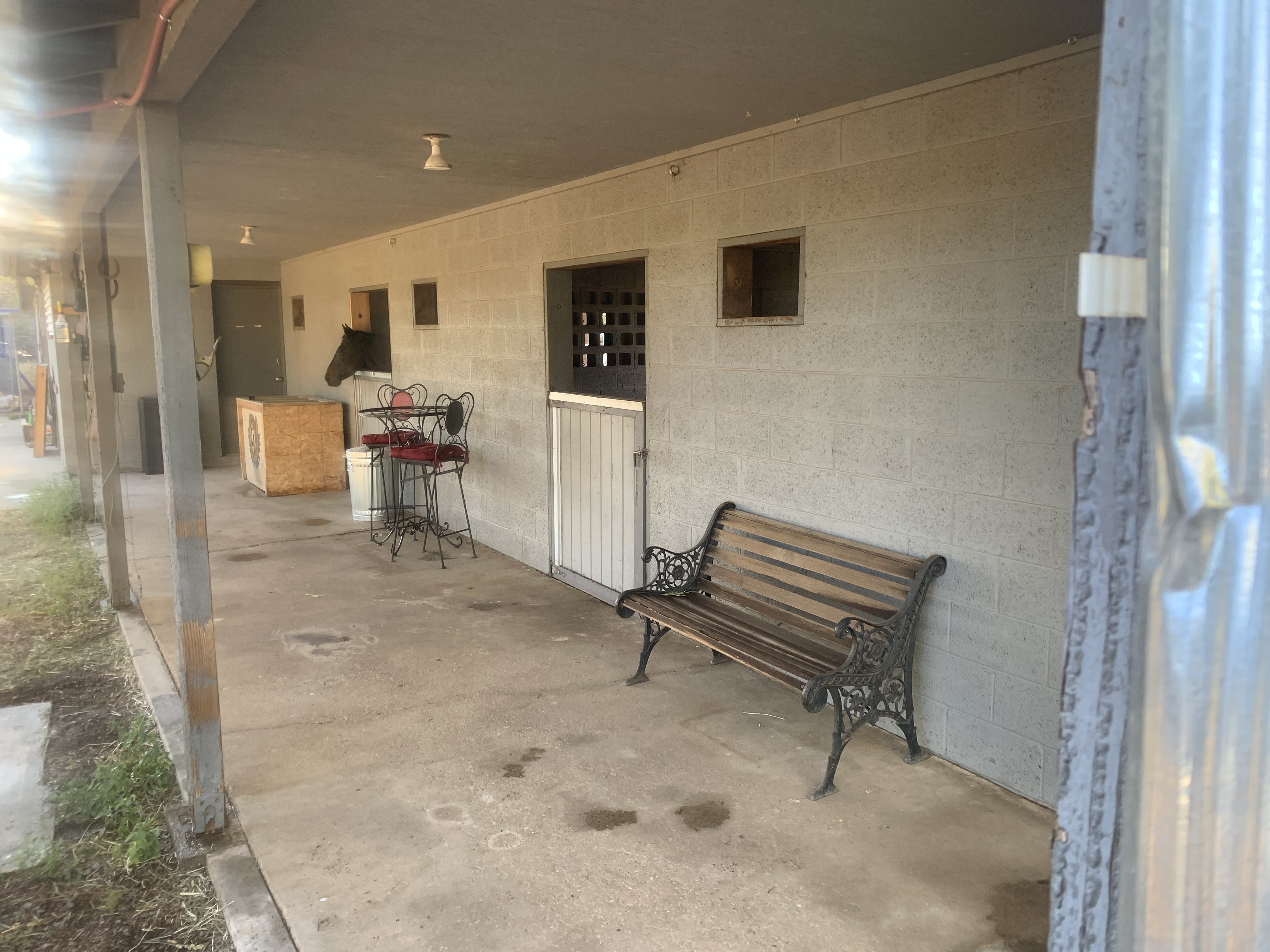 Front of the barn from the right