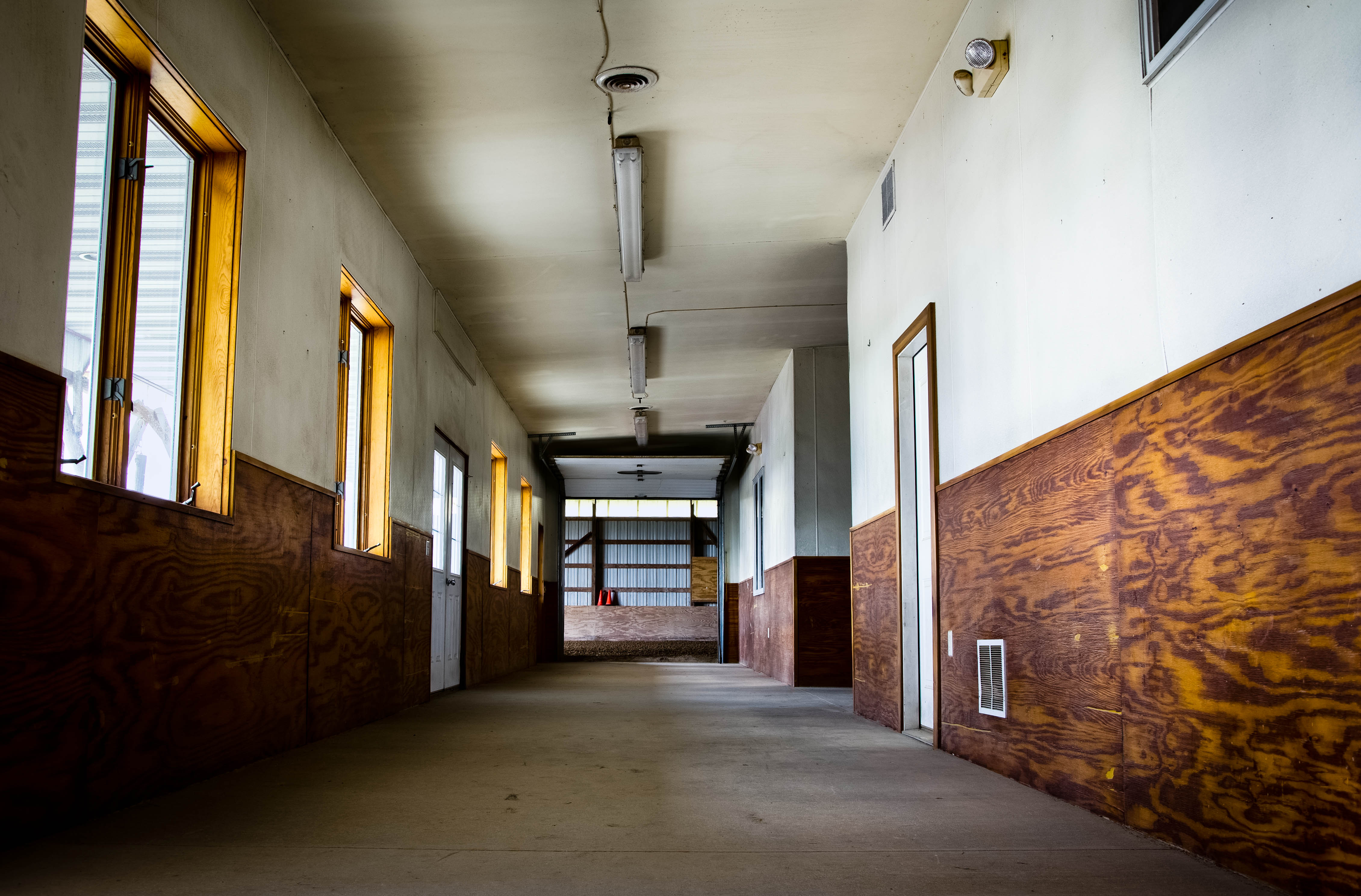 Front hall to indoor arena