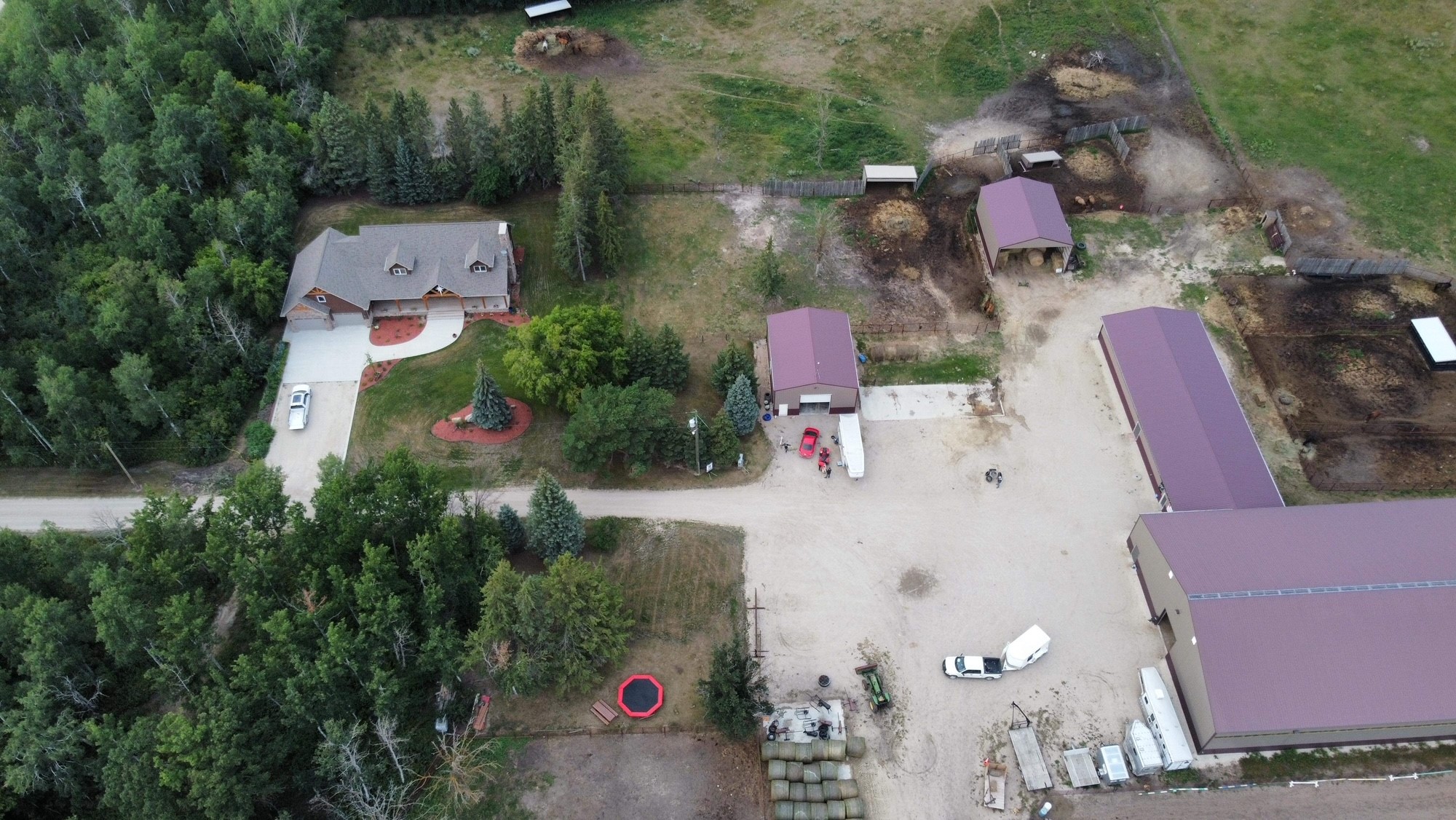 Aerial view of yard