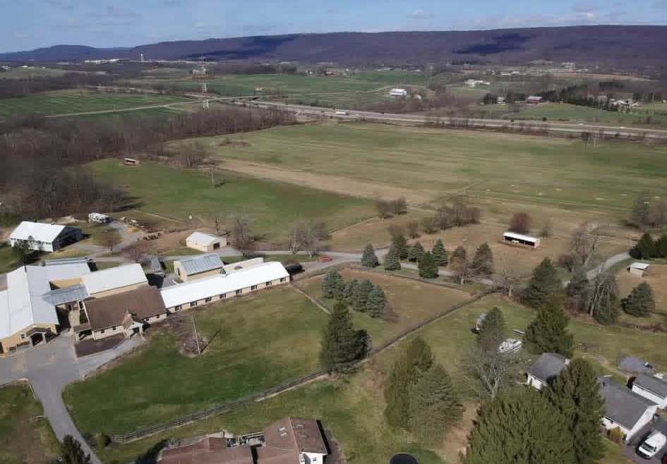 Aerial farm view