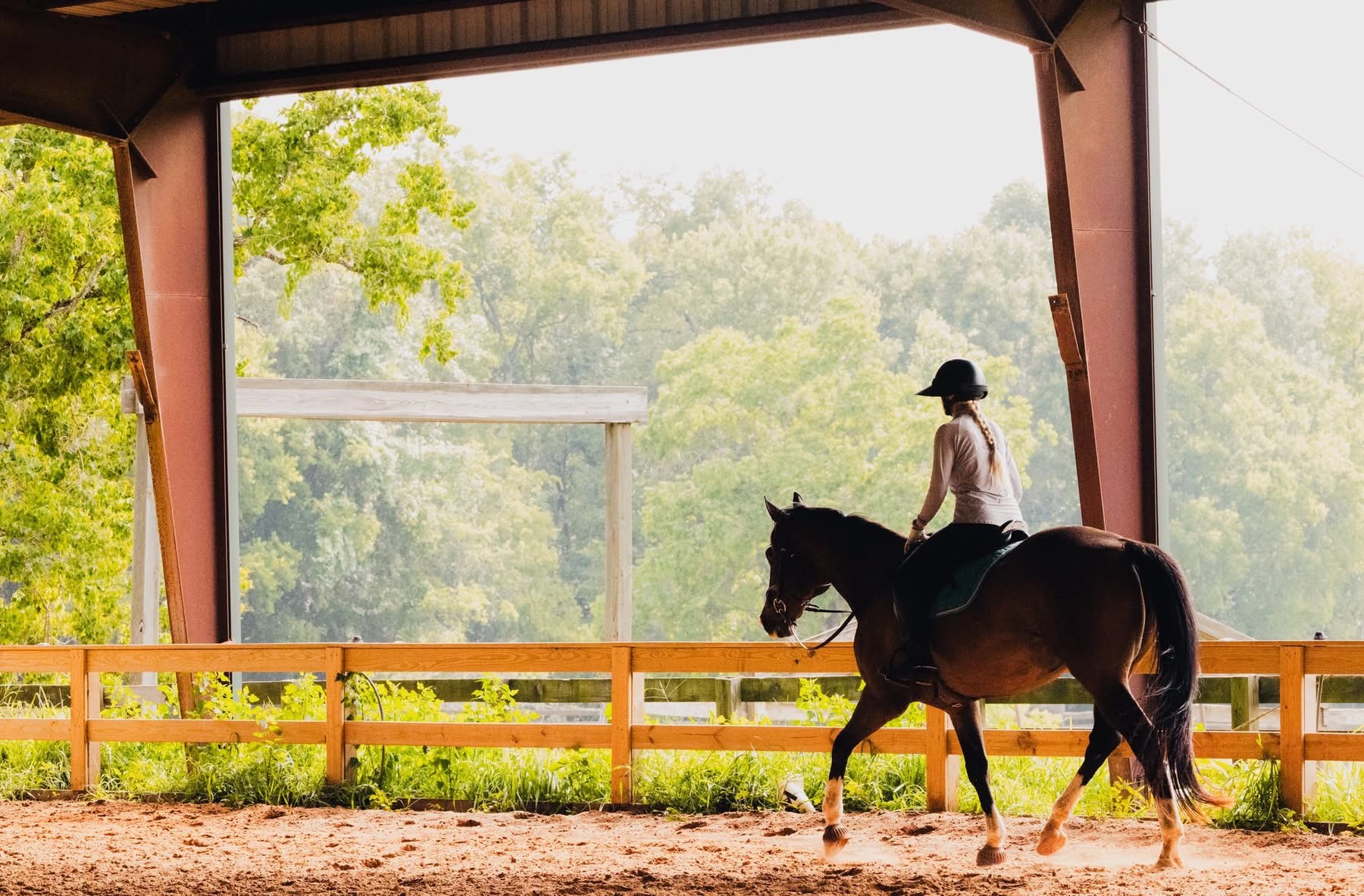 Ride rain or shine in the covered arena