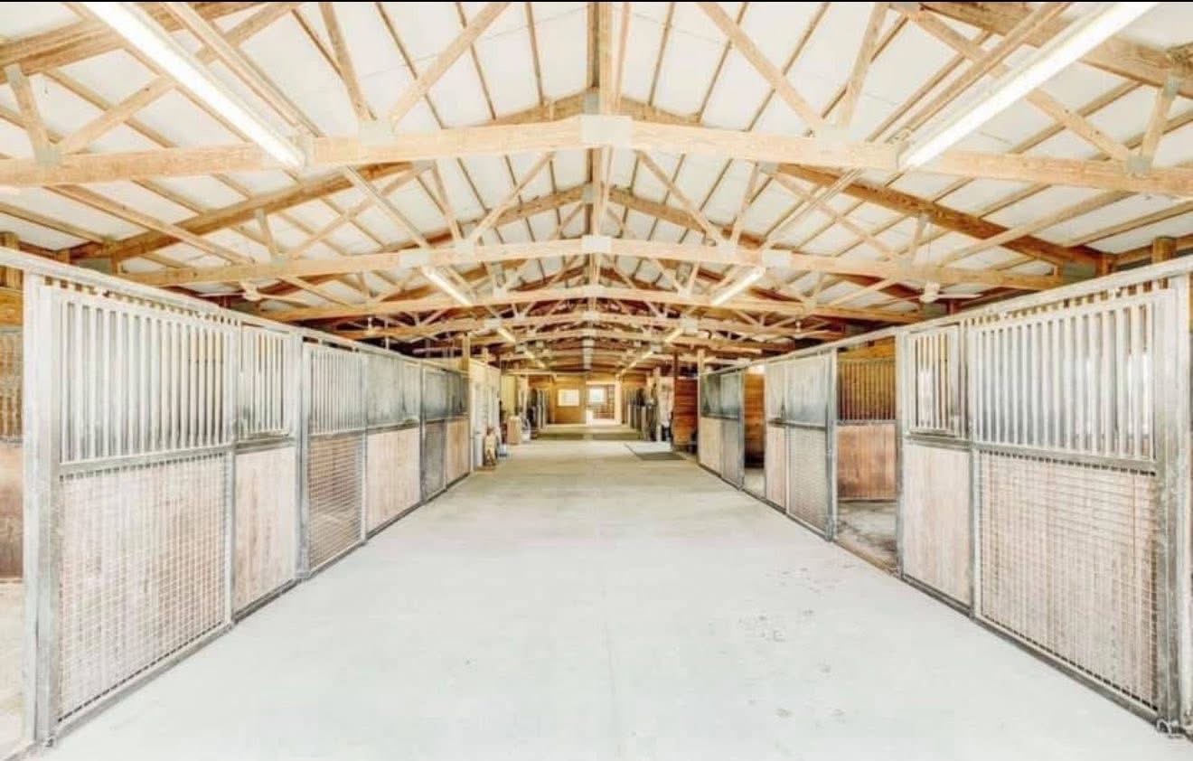 Inside view of the stall barn